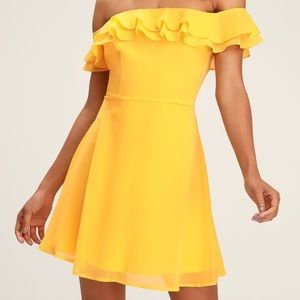 Lulus Off-the-Shoulder Skater Dress